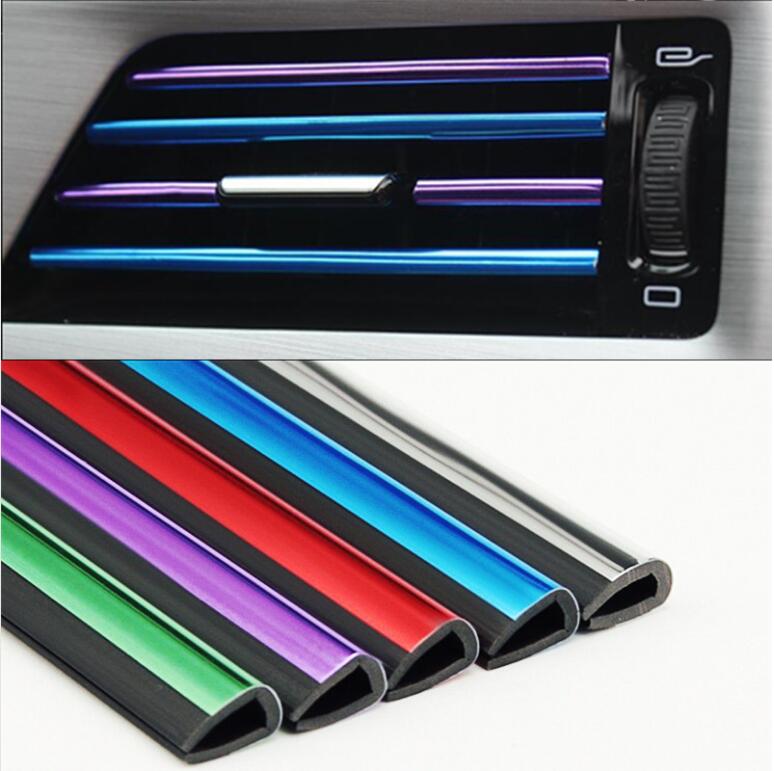

For Cadillac XTS ATSL CTS CT6 XT5 car air conditioning air outlet decorative strip modified accessories 10 pieces