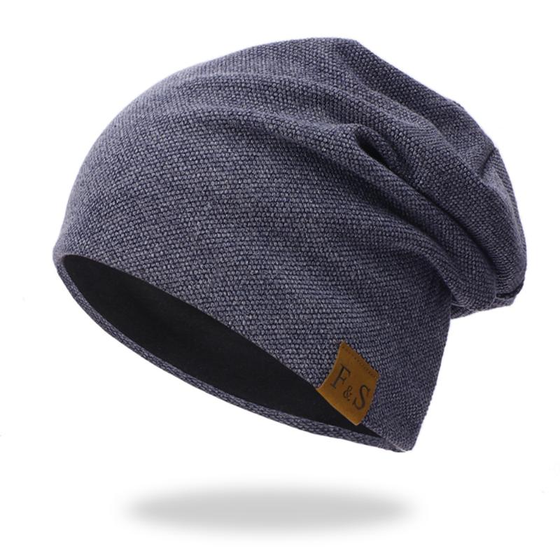 

Fashion Bonnet Hat For Men And Women Autumn Knitted Solid Color Skullies Beanies Spring Casual Soft Turban Hats Hip Hop Beanie