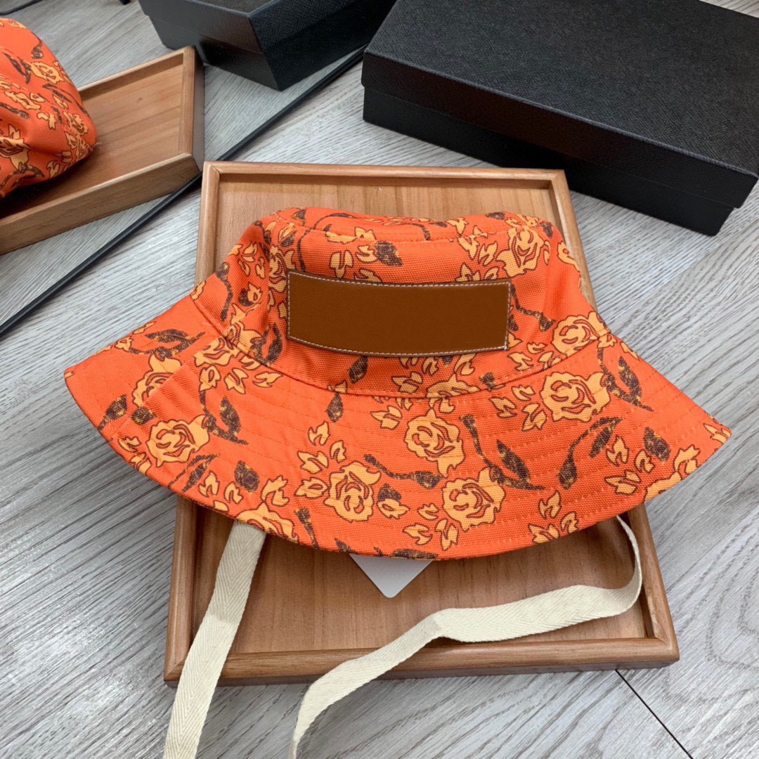 

2021 Trend Pastoral Fisherman Hat Luxurys Designers Caps Hats Mens Printing 11 Colors Bucket Hat High Quality Cap Women Dust Bag Sunhat