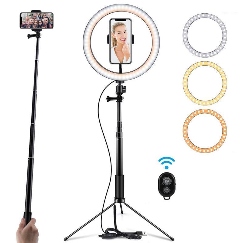 

26cm LED Ring Light Photography Youtube Live Video Selfie Stick LED Makeup Lamp With Phone Clip Photo Selfie Ring Light1