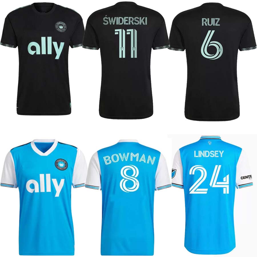 

2022 2023 GONZALEZ Charlotte FC Soccer Jersey Home Blue away black MLS 22 23 ADAM ARMOUR BRANDT BRONICO ALCIVAR CORUJO FUCHS McGREE Football Shirt