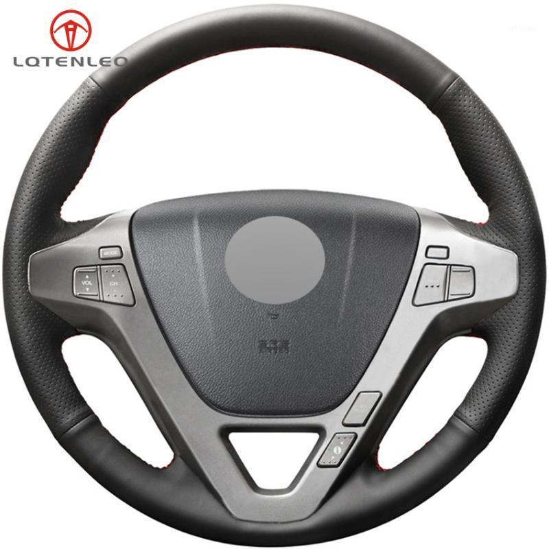 

LQTENLEO Black Genuine Leather DIY Hand-stitched Car Steering Wheel Cover For MDX 2007 2008 2009 2010 2011 2012 20131