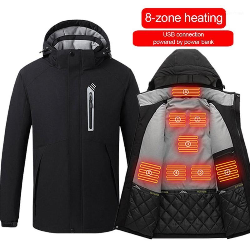 

Smart Heated Jacket Outdoor Warm Men Heating Jacket Vest Winter Cloth Camping Hiking Hunting Skiing Sport -5XL1, As pic