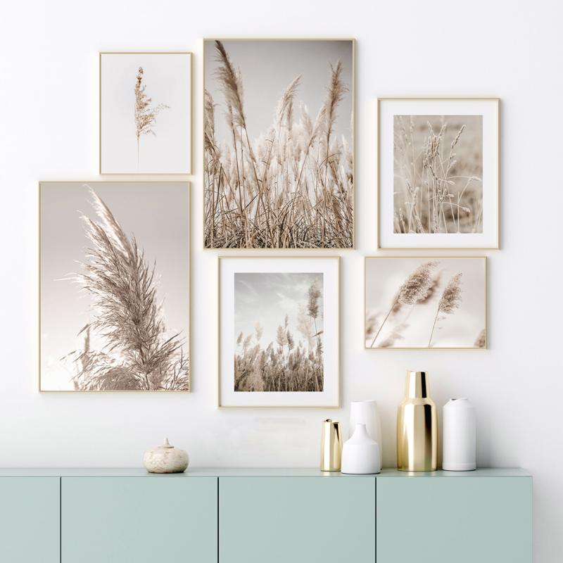 

Reeds Wheat House Leaf Nordic Posters And Prints Wall Art Canvas Painting Wall Pictures For Living Room Scandinavian Home Decor