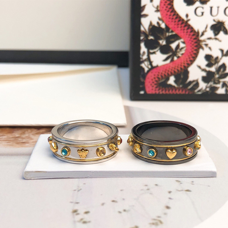 

Luxury Full Diamonds Rings Stainless Steel Rose Gold Couple Band Rings Fashion Silver 18K Gold Rings for Women Men Fine Jewelry