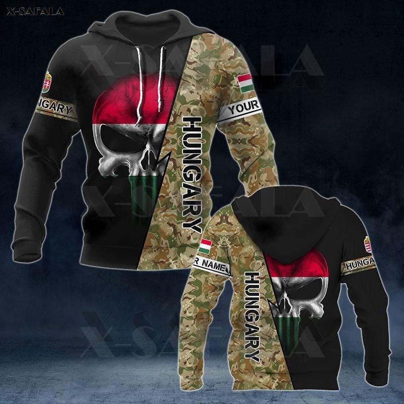 

Men's Hoodies & Sweatshirts HUNGARIAN COAT OF ARMS Skull Army Printed Zipper Hoodie Man Pullover Sweatshirt Hooded Jacket Jersey Tracksuits, Black
