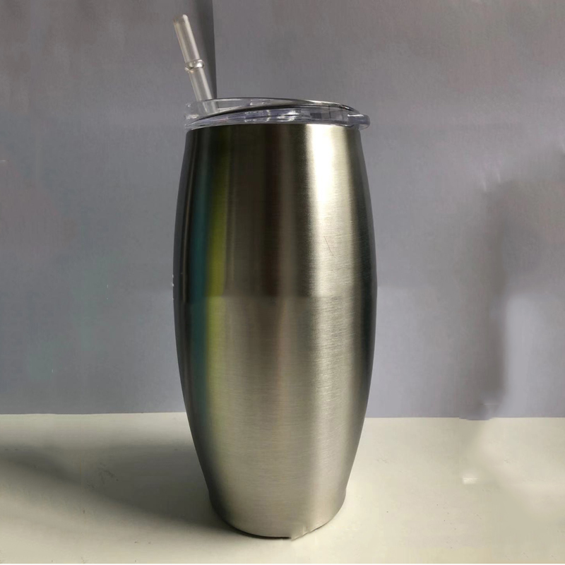 

25oz Tumbler Wine Mugs Portable Straw Double Walled Stainless Steel Vacuum Insulated Cup Creative Car Tumbler Mugs VTKY2197, Stainless steel color