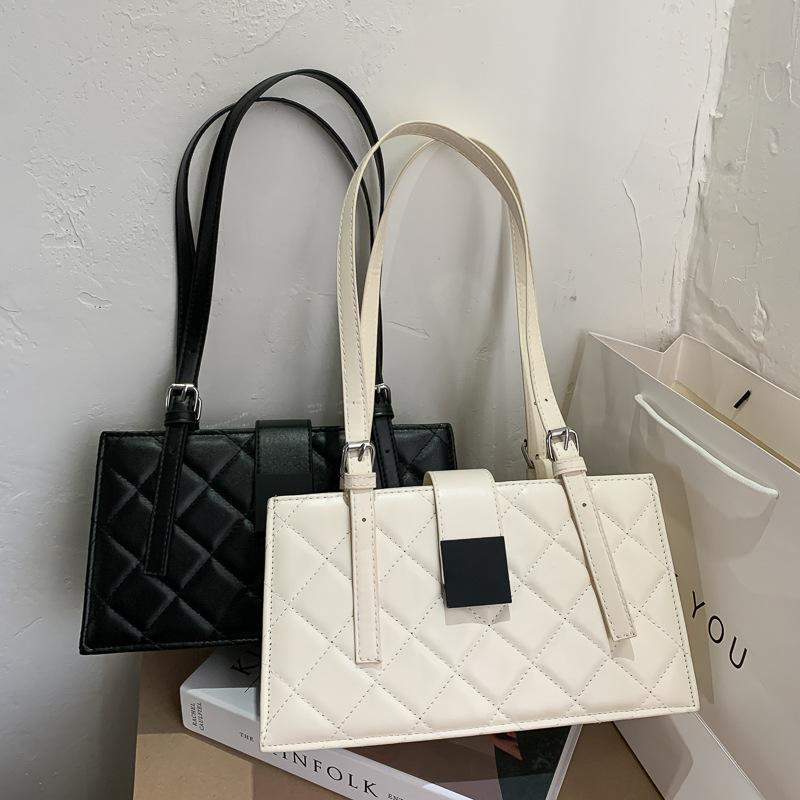 

Simple Shoulder Bags for Women Fashion Vintage Black and White Handbag Retro Ladies Bags for Women 2021 Luxury Female Tote Bag