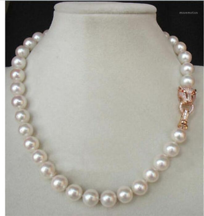 

10-11MM ROUND SOUTH SEA WHITE PEARL NECKLACE 18 INCH 36"1