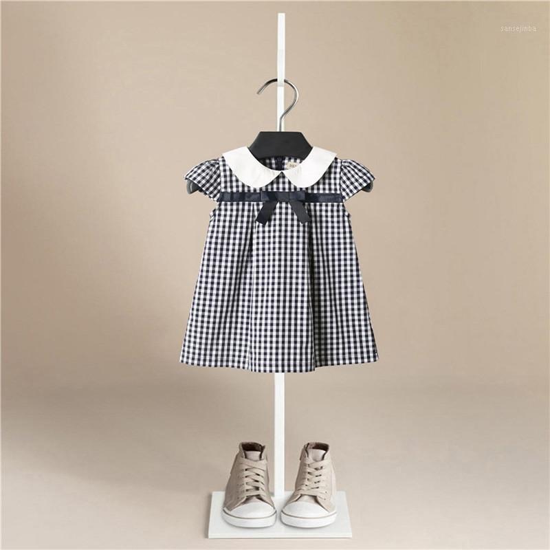 

Girl Dress 1-5Y Cute Toddler Baby Girls Summer Princess Dress Retro Ruffle Plaid Clothes Sleeveless Lattice Dresses1, Black