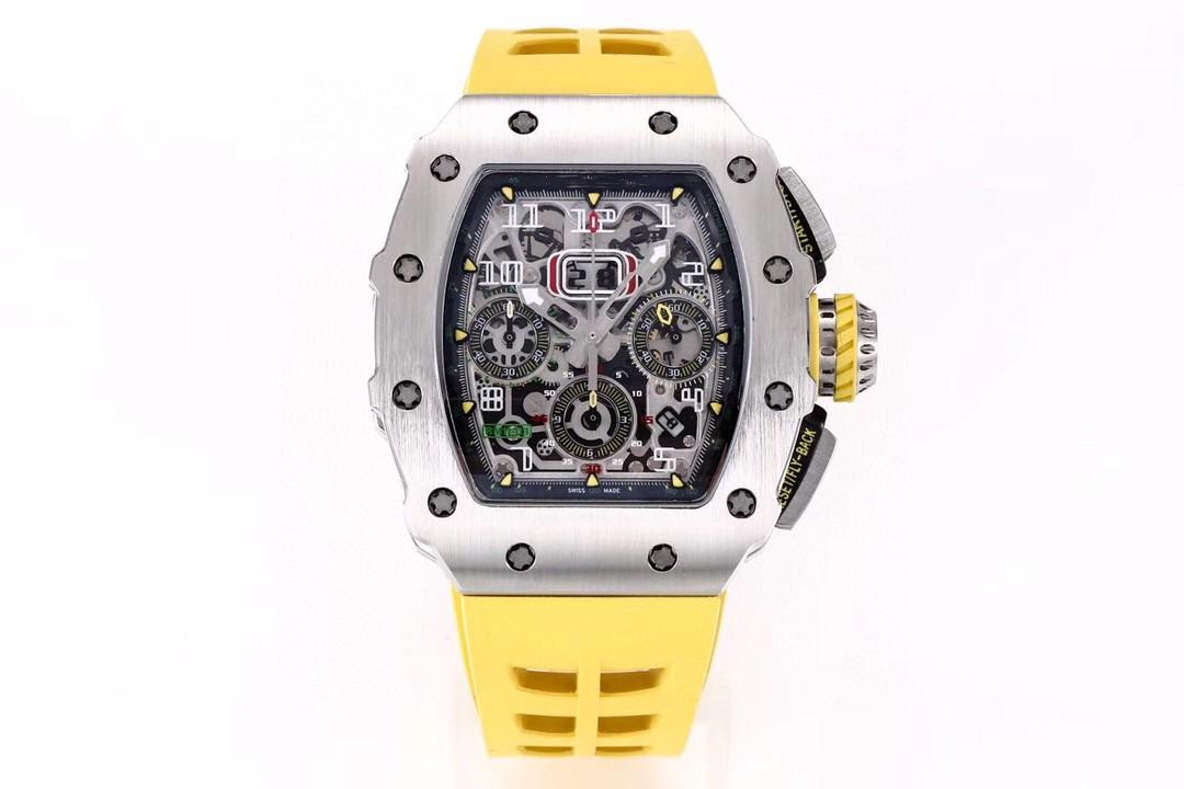 

Rm11-03 ergonomically designed fly back timing automatic wrist watch titanium steel case sapphire crystal uv - resistant mirror KV factory, As shown