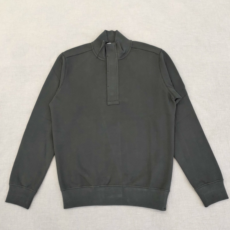 

Fashion-Half Zip Sweetshirt High Quality Terry Cotton Pullover Sweater for men Man And Women Designer Sweater, Brown