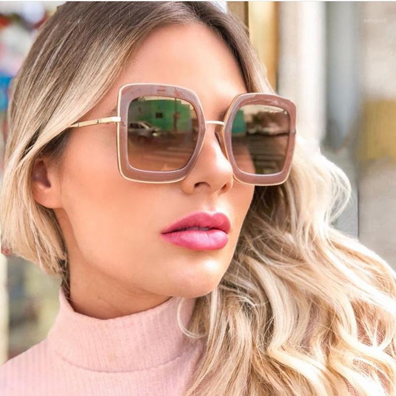 

Sunglasses Cutting Lens For Women 2021 Brand Round Gradient Elegant Sun Glasses Female Chic Shades Black Brown NX1