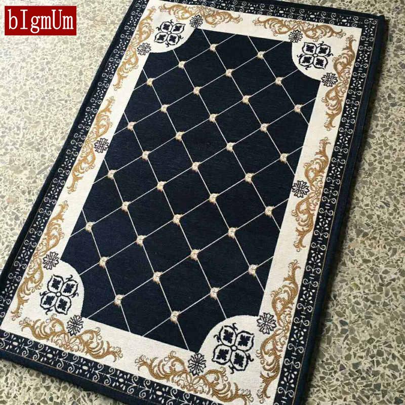 

bIgmUm Europe Style Geometric Carpet Area Rug For Bedroom Livingroom Carpet Kitchen Baths Mat Door Mat Anti-Slip Home Decoration, Brown