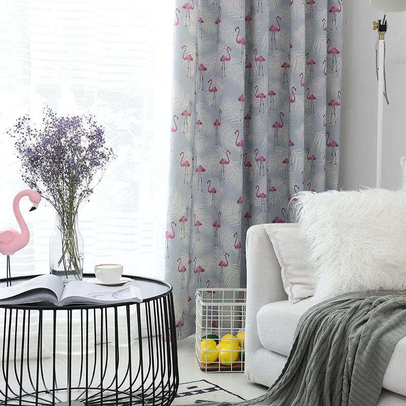 

Modern Children's European Polyester Cotton Printing Curtains for Living Dining Room Bedroom
