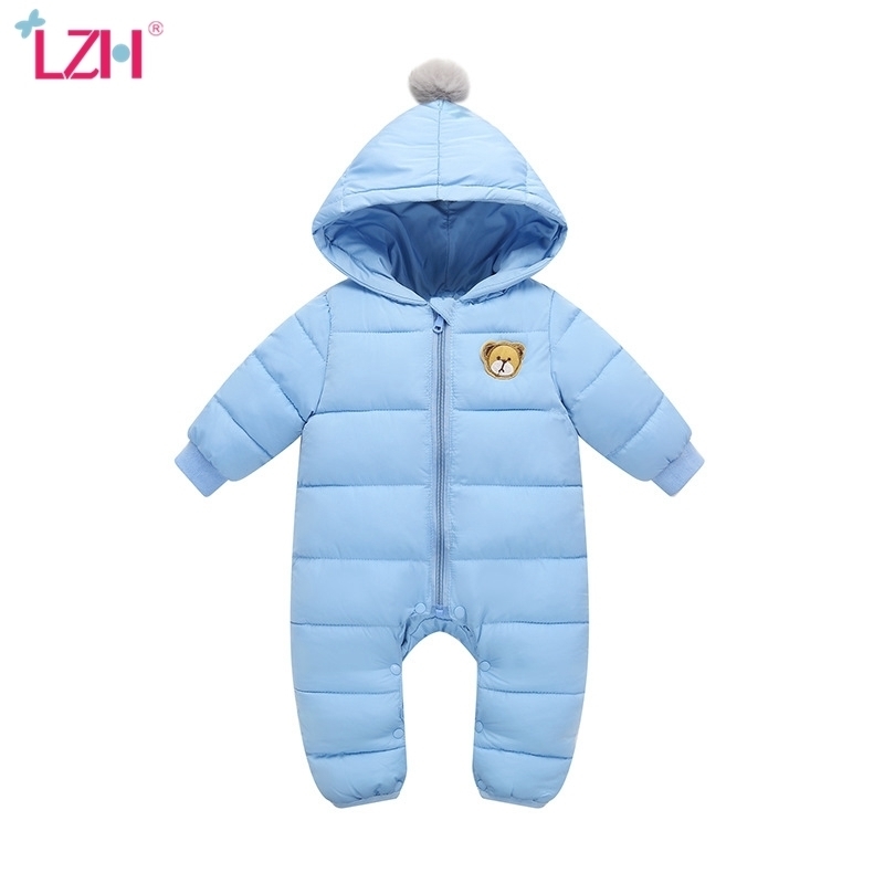 

LZH Infant Winter Jumpsuit For Baby Snowsuit Snow Coats Baby Boys Girls Romper Warm Overalls Children Cotton Newborn Clothes 201127, Orange