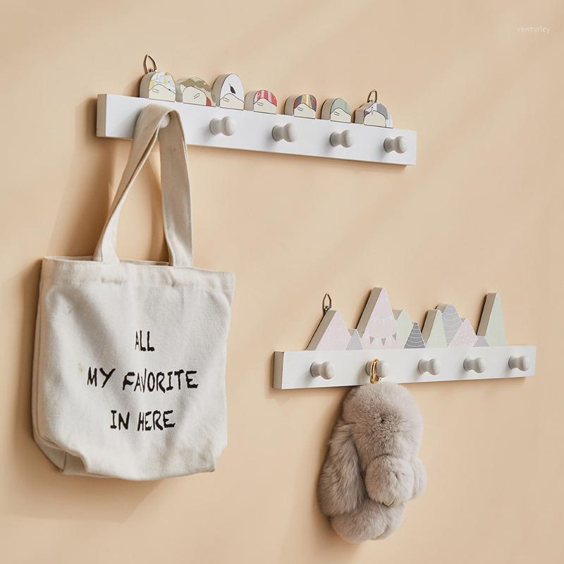 

Nordic Style 1pcs Europe Wooden Hooks Ornaments Creative Porch Door Wall Decoration Coat Hook Key Holder Household Hanger Hooks1