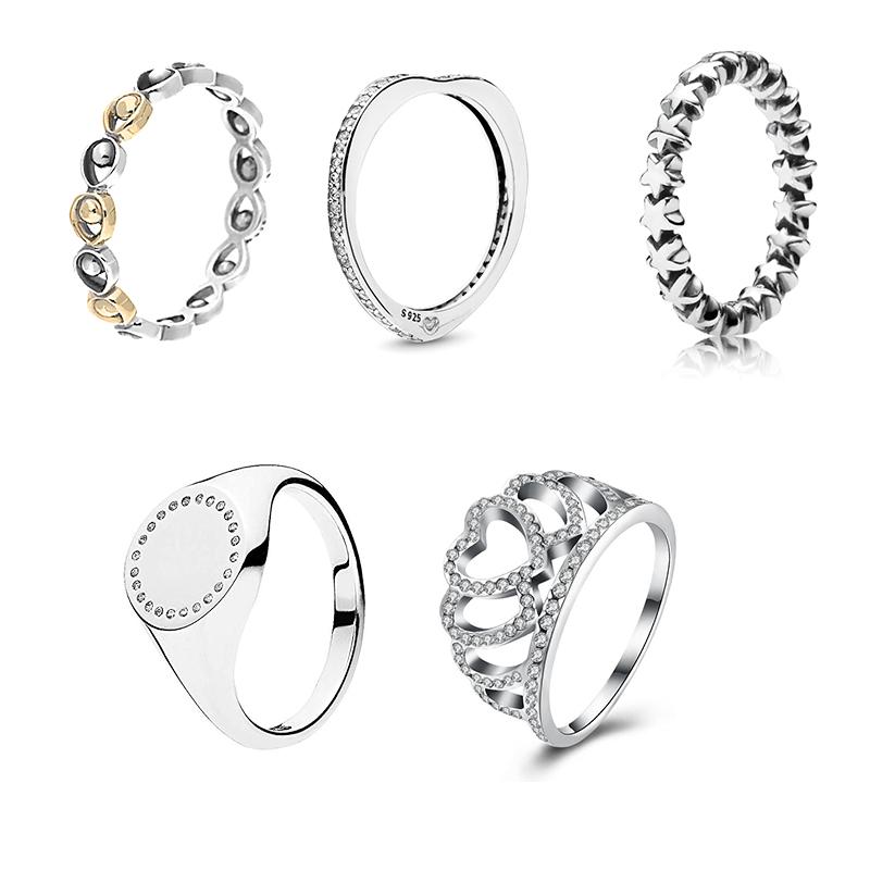 

2020 New High-quality S925 Sterling Silver Love Bow, Round Engagement Ring, Best Gift for GirlfriendEngagement Birthday