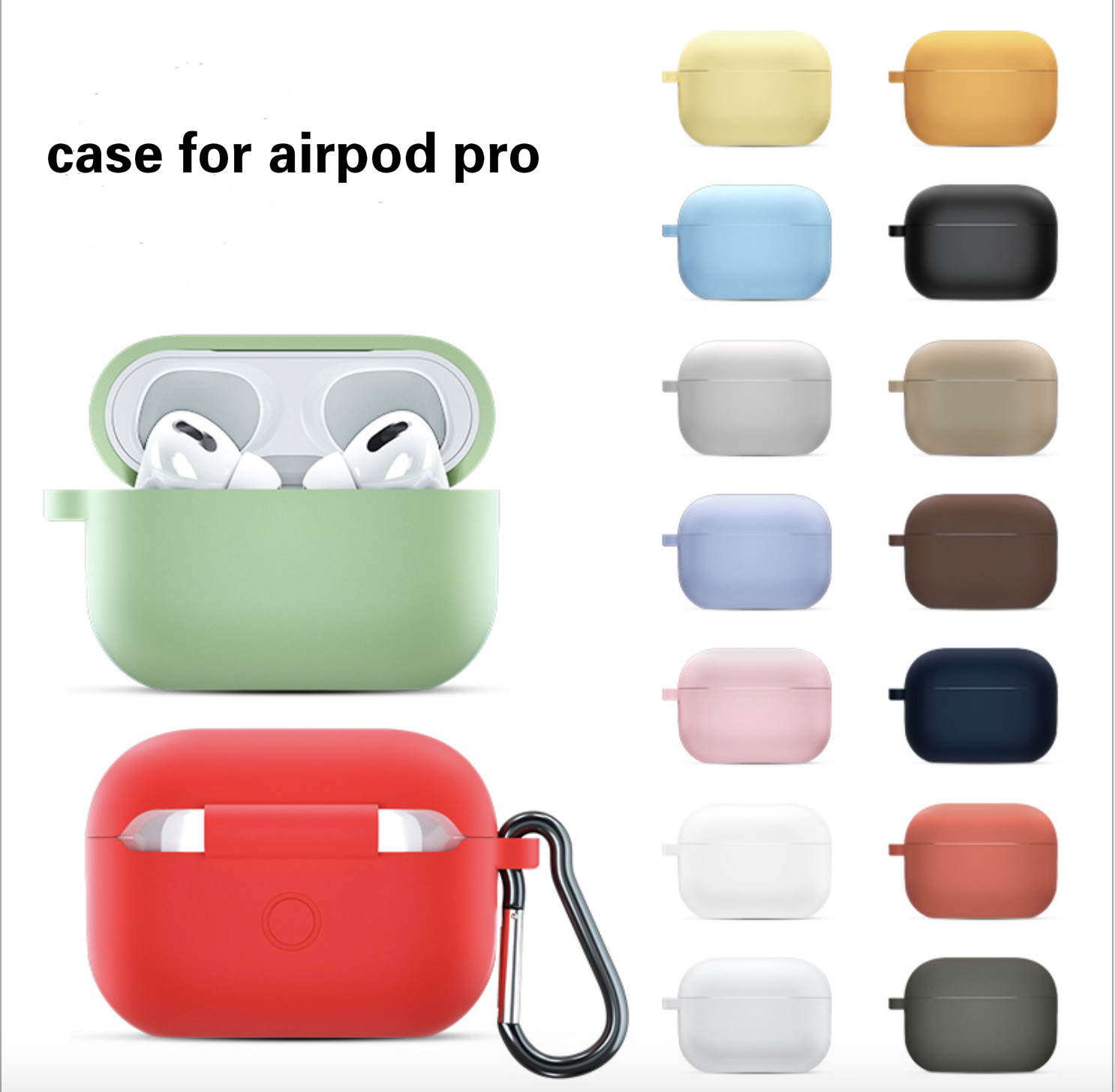 

Colorful Silicone Protective Case Cover For iPhone Airpods Wireless Headset Silicone Airpod Protector Bag Case