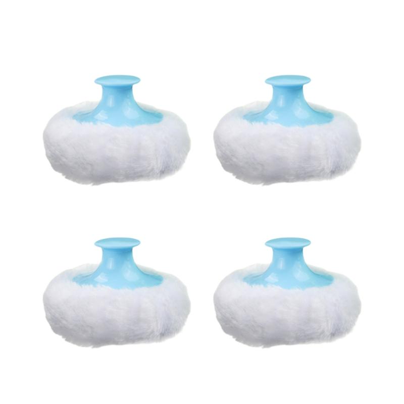 

4pcs Useful Powder Puff Practical Talcum Powder Puff Baby Prickly Heat Plush for Newborn Infant (Sky-blu