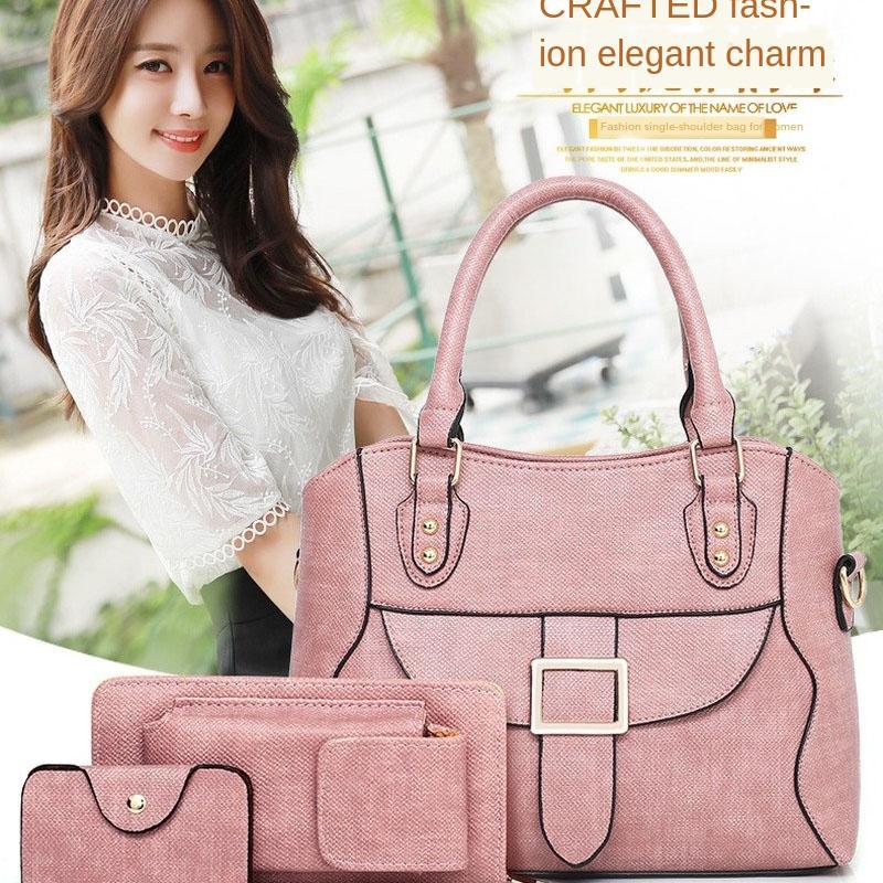 

Fashion The New Casual Texture Simplicity atmosphere Matte Women's shoulder bag High capacity multiple colour composite bag suit, Black
