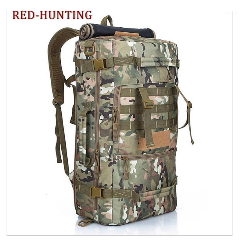 

60L Tactical Backpack Traveling Camping Bags Mountaineering Camouflage bag Men's Hiking Rucksack Large Bag1, Black