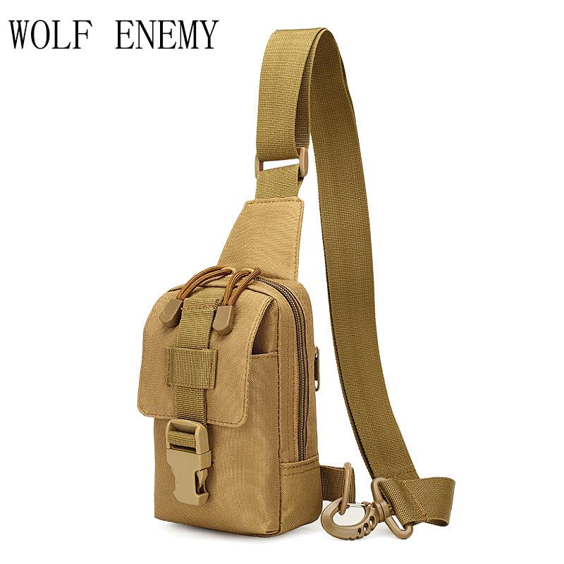 

High Quality!Outdoor Tactical Nylon Sport Utility Camouflage Chest Bags Men Riding Climbing Shoulder Bag Diagonal Bag, Black