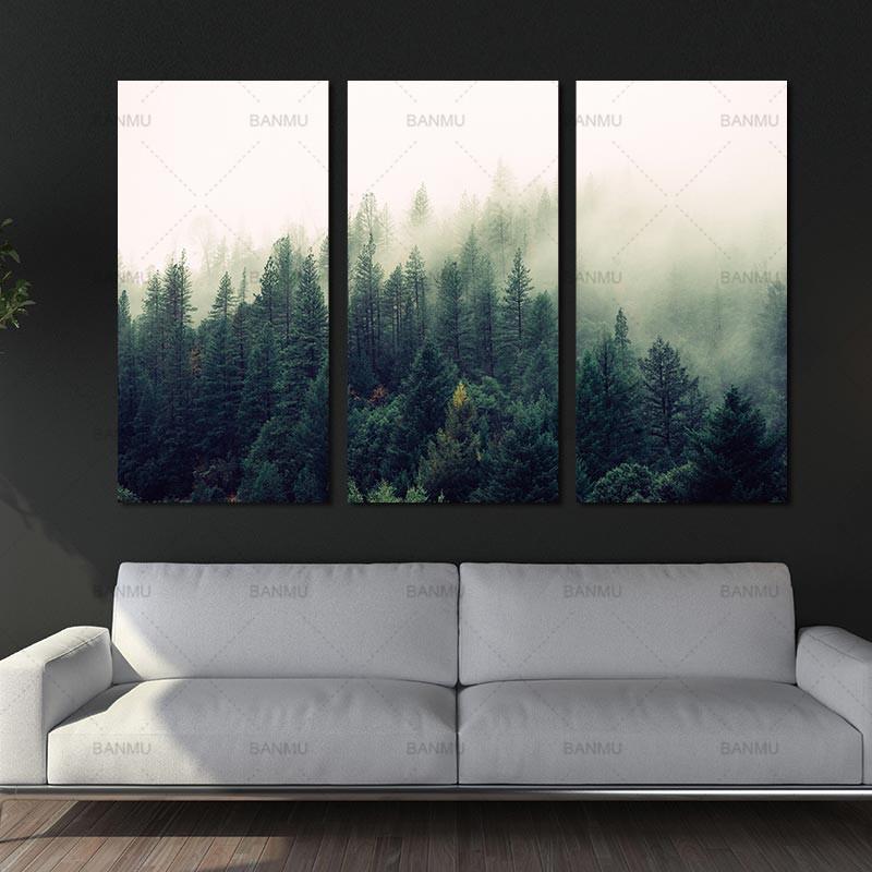 

Picture landscape canvas painting Wall art the forest posters and prints home decoration painting art print on canvas no frame