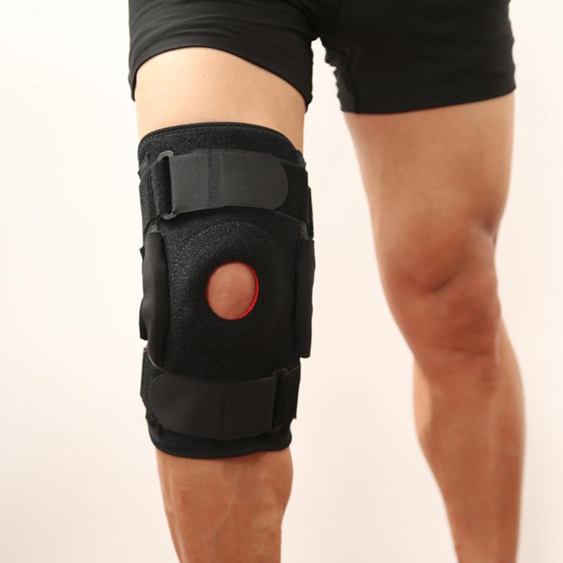 

Knee Pads Adjustable Elastic Safety Guard Strap EVA ABS Knee Pads Brace Basketball Football Fitness Running Cycling Sport Safety, Black