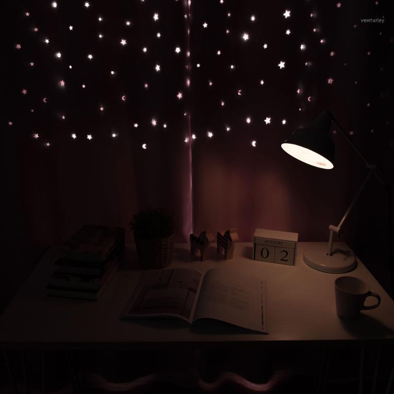

2pcs Modern Decoration Soft Home Curtain Living Room Blackout Star Eyelet Window Kids Baby Room Blinds Light Blocking1, Beige
