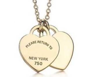 

Pendant Necklaces Classic 925 Sterling Silver Necklace Double Heart Pendant women's fashion jewelry original 1 1 high quality return 210621 T2302034
