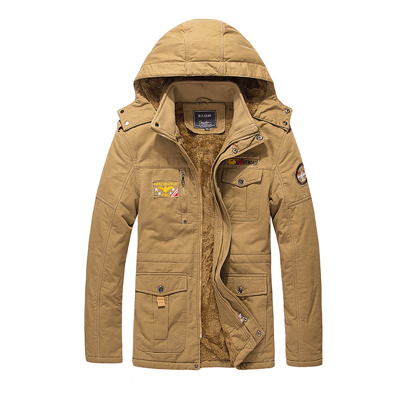 

2021 The New New Casual Man's Padded Plus Thick Cotton Jacket Hot Z875, Army green.