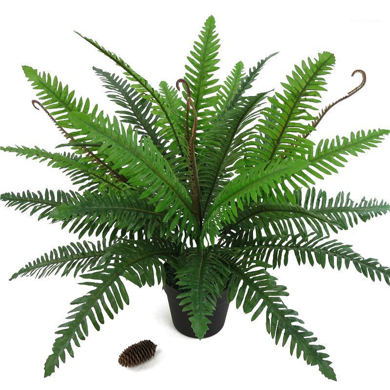 

Simulation Big Persian Grass Leaves Artificial Green Plants Fake Lifelike Plastic Fern Floral Arrangement Home Garden Decoration1, As pic