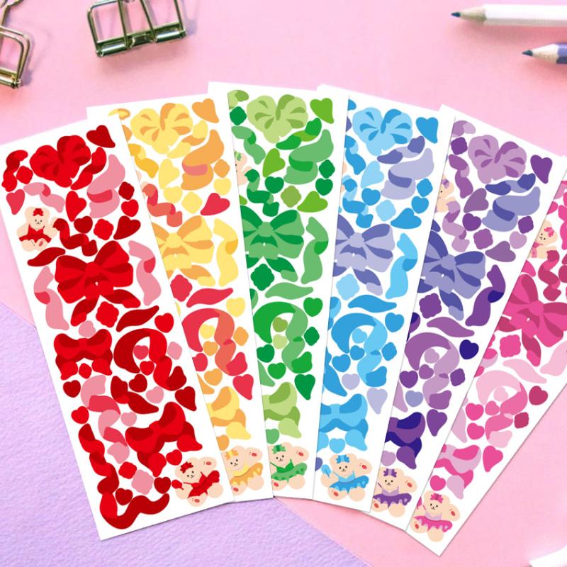 

INS Cute Bow Ribbon Sticker DIY scrapbooking base collage mobile computer diary happy plan decoration sticker