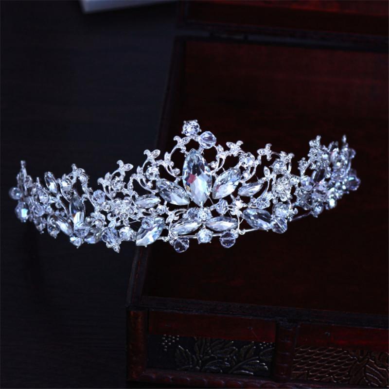 

Hair Clips & Barrettes 7 Style Luxury Pearl Crystal Tiaras And Crowns Women Girls Jewelry Bridal Tiara King Crown Wedding Accessories
