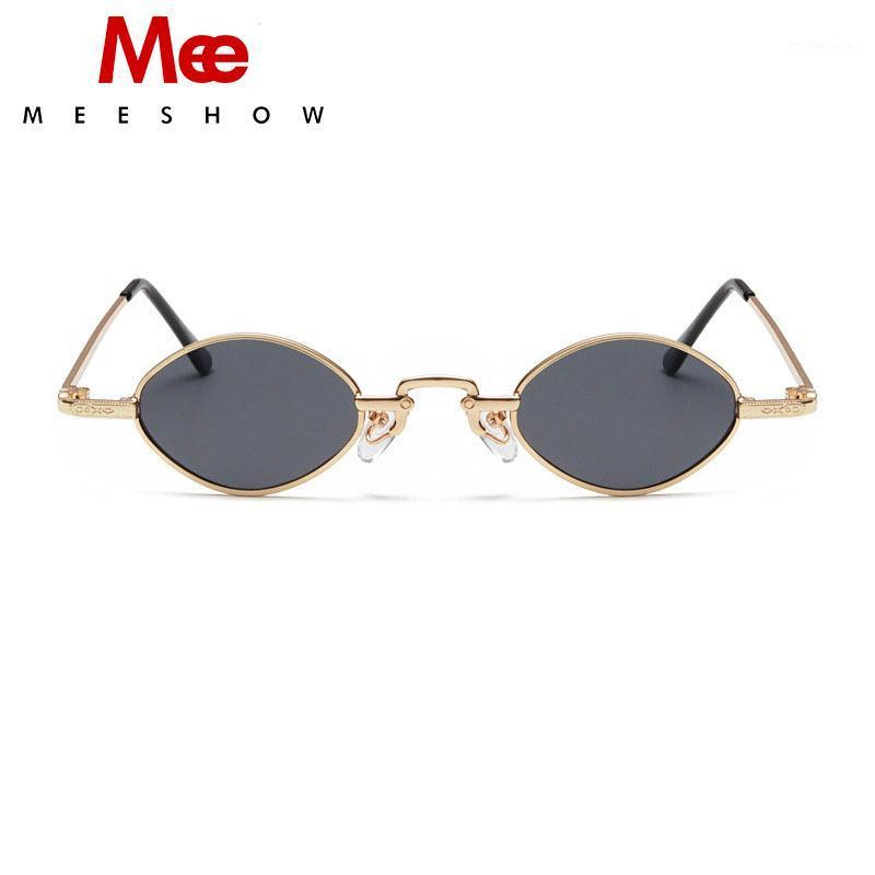 

MEESHOW oval small size sunglasses 2020 fashion luxury high quality small frame round glasses men sunglasses woman UV400 vintage1