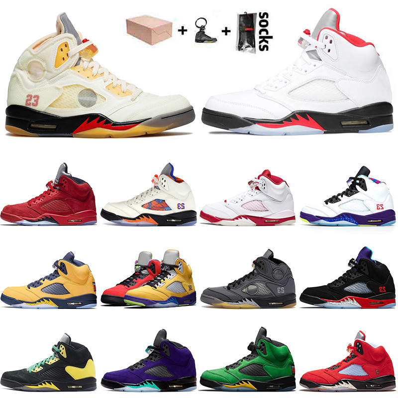 

High Quality 2021 Retro Basketball Shoes 5 5s WHAT THE Sail SE Orange Sport Jumpman Black Muslin White Off Anthracite Trainers Sneakers 7-13
