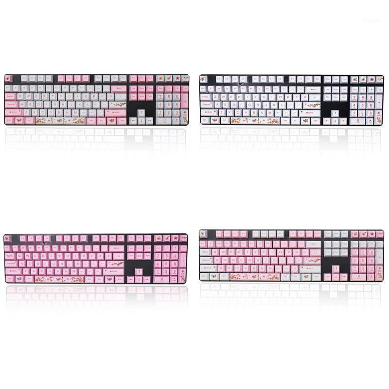 

1 Set Replaceable OEM PBT 108 Keycaps Dye-sublimation Oriental Cherry Keycap for Readson GANSS IKBC Mechanical Keyboard1
