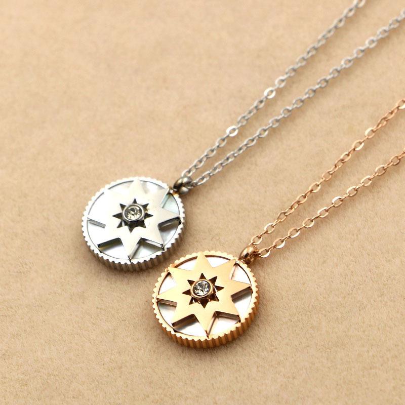 

Geometric zircon necklace, titanium steel, women, fashion jewelry accessories wholesale,KA51103