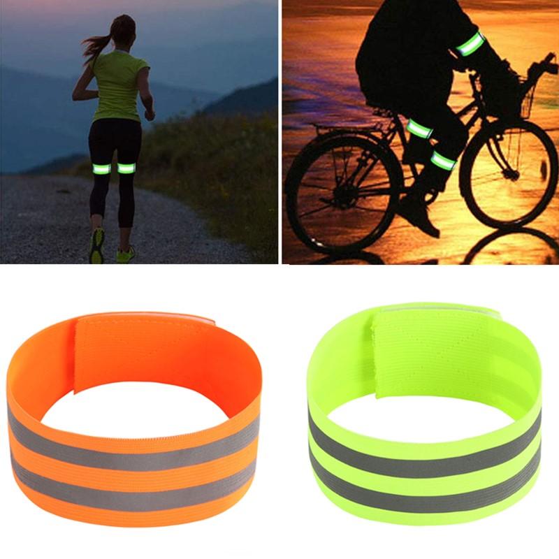 

2Pcs Reflective Bands Safety Flashing Armband Belt Glow in the dark Bracelet for Night Jogging Walking Biking Cycling Running, 1pcs orange