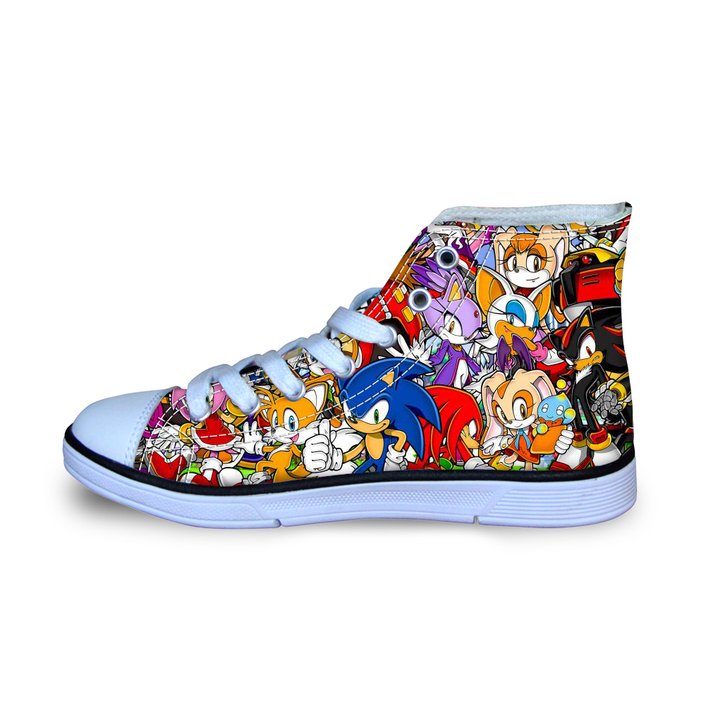 

NOISYDESIGNS Kids Casual High-top Canvas Shoes Sonic the Hedgehog Cartoon Children Sneakers for Boys Girls Flats Tenis Infantil Y22585, Lmzy5512at