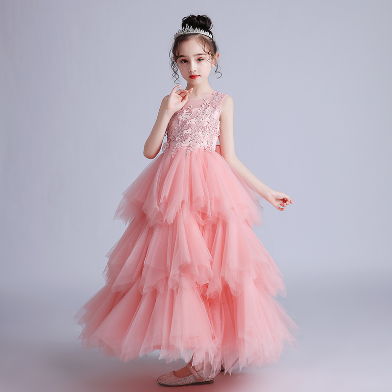 

2021 New Clothes Children Clothing with Sequined Summer Party Princess Kids Es for Toddler Girls 4-9y 11zd, White
