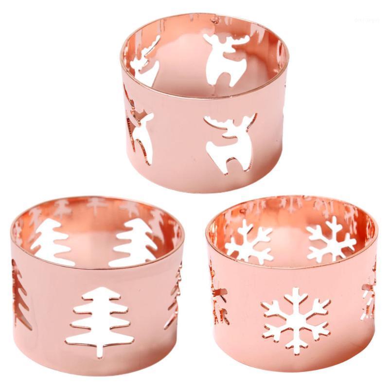 

3pcs Napkin Buckle Napkin Holder Alloy Ring for Restaurant Dinner Xmas Kitchen1