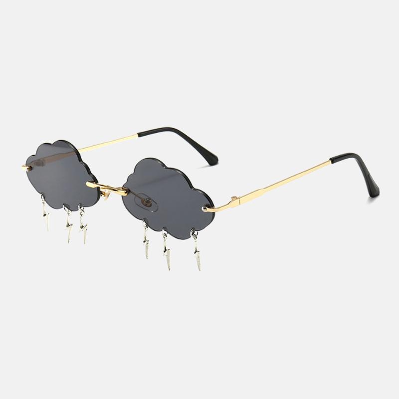 

Sunglasses Fashion Rimless Women Vintage Clouds Tassel Steampunk Men Frameless Punk Glasses Shades UV400 Glasses1