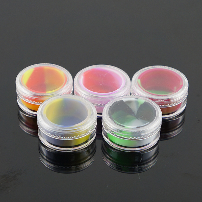 

Silicone Concentrate Container Stash Pot,Dab Oil Wax Jar, Heat Resistant Durable Container 5 Ml Screw Top With Acrylic Shield