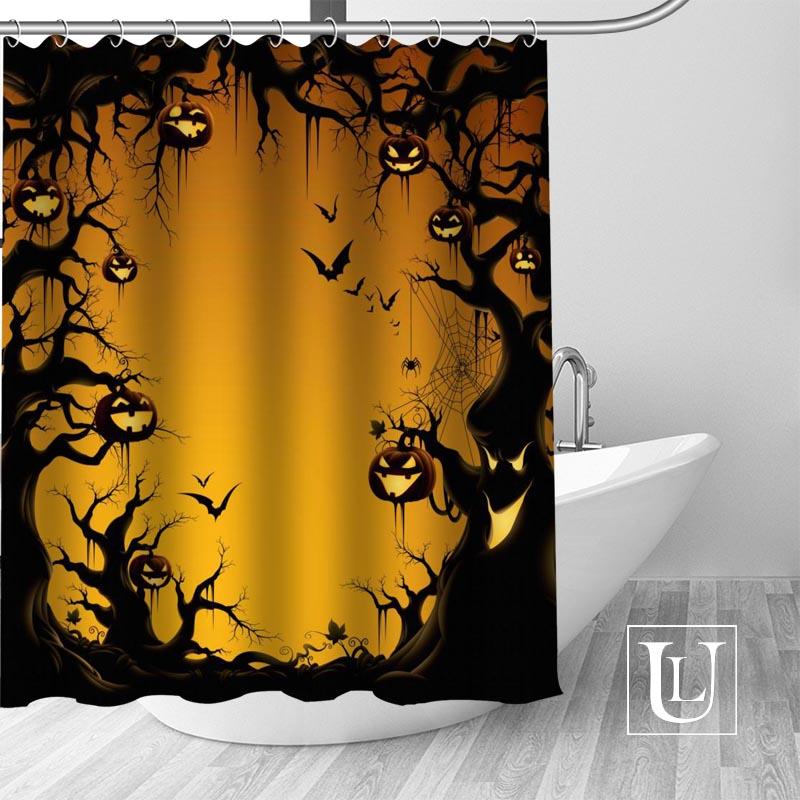 

Happy Halloween Shower Curtains Custom Bathroom Curtain Waterproof Bathroom Fabric Polyester Shower Curtain High Quality