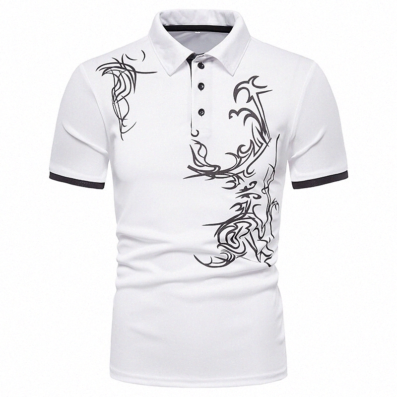 Chemise de golf pour hommes Chemise de tennis Autres impressions Bouton de collier graphique Bouton Down Collier Travail quotidien Imprimé à manc