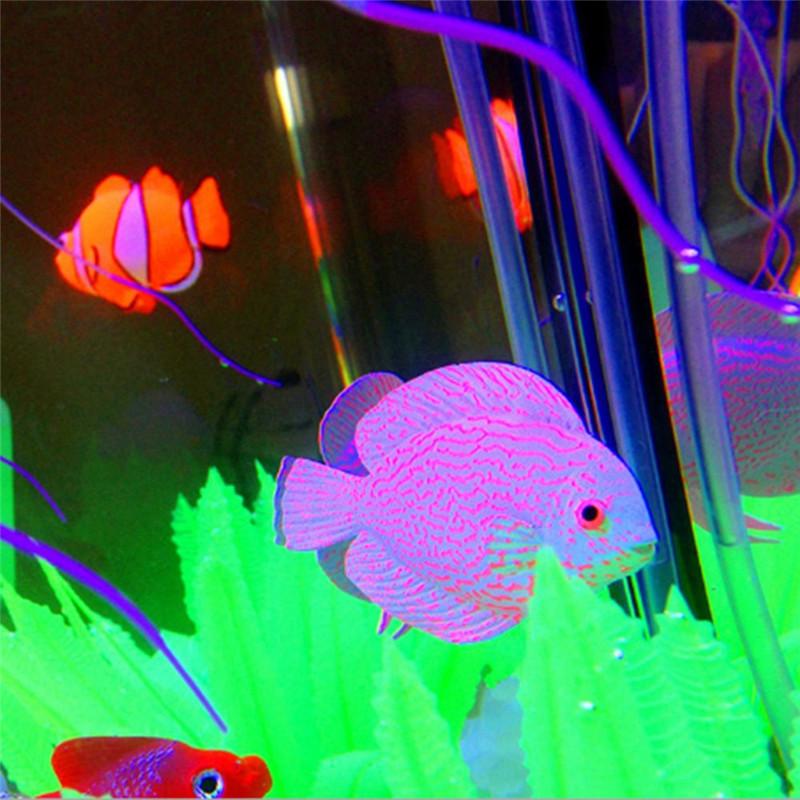 

Decor Goldfish Jellyfish Aquarium Decoration Artificial Glowing Effect Glow in the dark Fish Tank Ornament Silicone Pet Gift