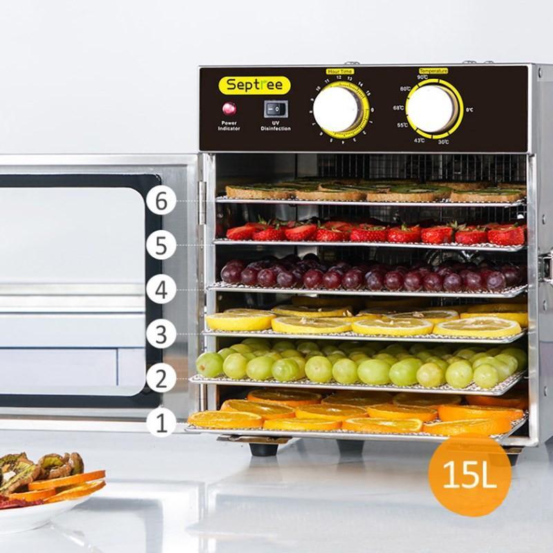 

Dehydration Dryer Stainless Steel Dried Fruit Machine Household and Commercial Dry Vegetable and Fruit Dried Meat1