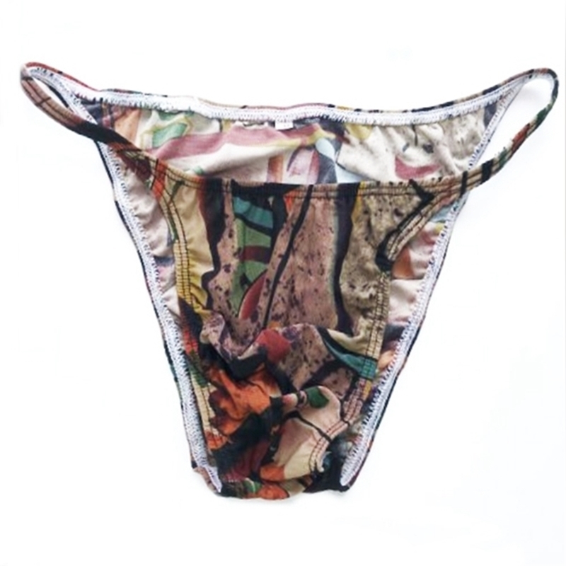 

New Personality Men Underwear Briefs Printed Color Soft Underpants Comfortable Sexy Underwear Men Briefs Calzoncillos Hombre 201112, As shown